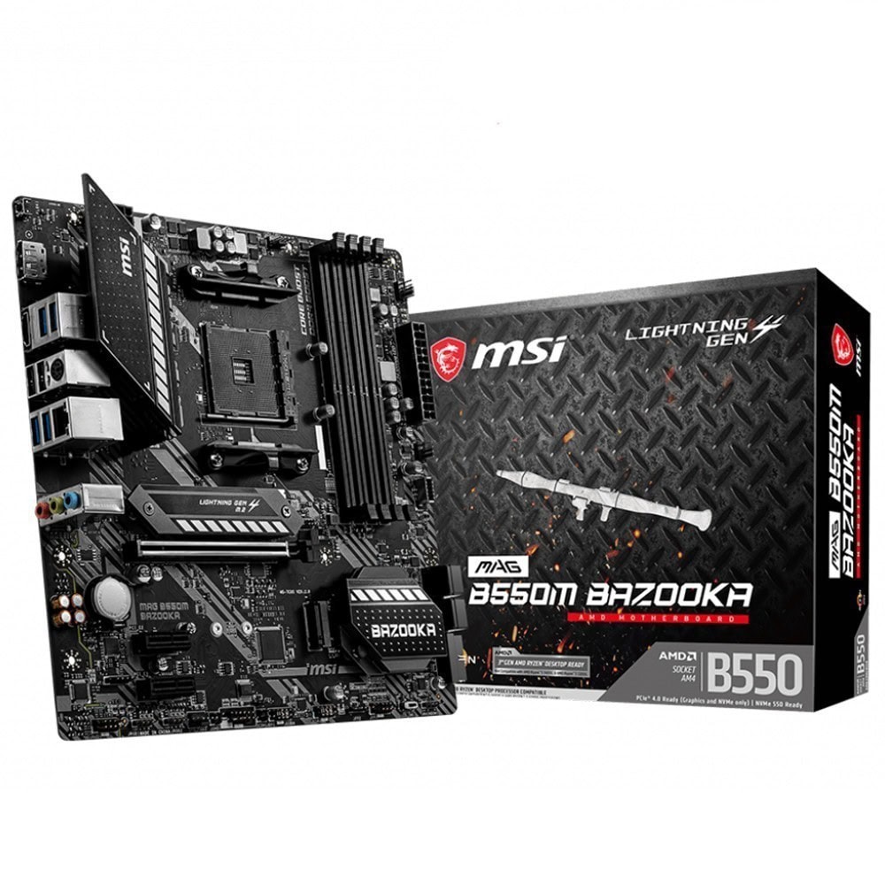 Msi Mag B550m Bazooka 4400mhzoc Ddr4 Soket Am4 M 2 Matx Anakart