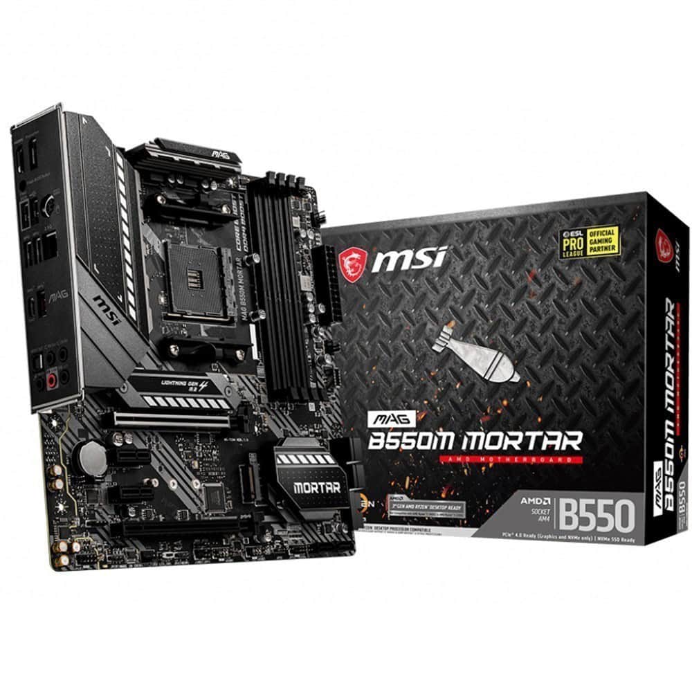 Msi Mag B550m Mortar 4400mhzoc Ddr4 Soket Am4 M 2 Matx Anakart