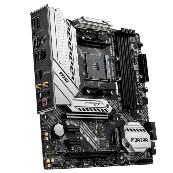 Msi Mag B550m Mortar Wifi 4400mhzoc Ddr4 Soket Am4 M 2 Matx Anakart 1
