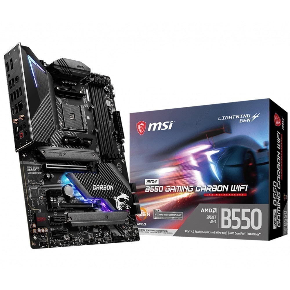 Msi Mpg B550 Gaming Carbon Wifi 4866mhzoc Ddr4 Soket Am4 M 2 Atx Anakart