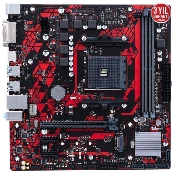 Asus B450m Dragon 4400mhzoc Ddr4 Soket Am4 M 2 Matx Anakart 1