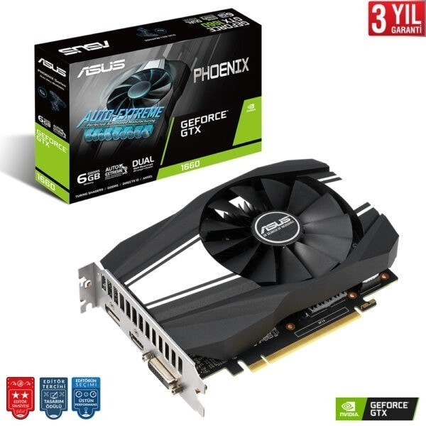 Asus Phoenix Geforce Gtx 1660 6gb Gddr5 192 Bit Ekran Karti 1