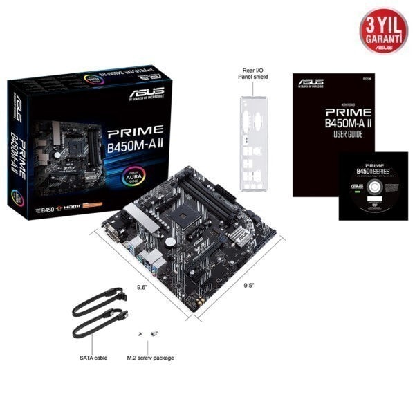 Asus Prime B450m A Ii 4400mhz Oc Ddr4 Soket Am4 M 2 Matx Anakart 7