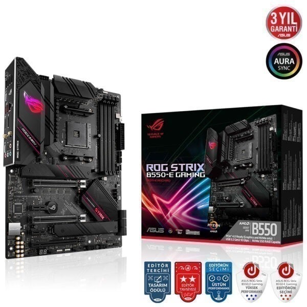 Asus Rog Strix B550 E Gaming 4600mhzoc Ddr4 Soket Am4 Atx Anakart 1