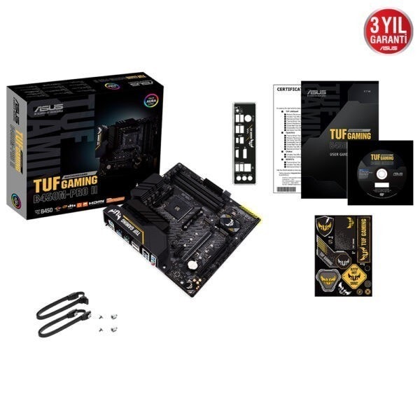 Asus Tuf Gaming B450m Pro Ii 4400mhzoc Ddr4 Soket Am4 M 2 Matx Anakart 6