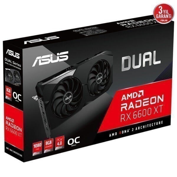 Asus Radeon Rx 6600 Xt Dual Oc 8gb Gddr6 128 Bit Ekran Karti 5