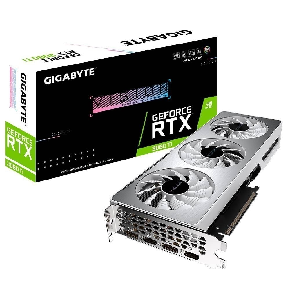Gigabyte Geforce Rtx 3060 Ti Vision 2 0 Oc 8gb Gddr6 256 Bit Ekran Karti