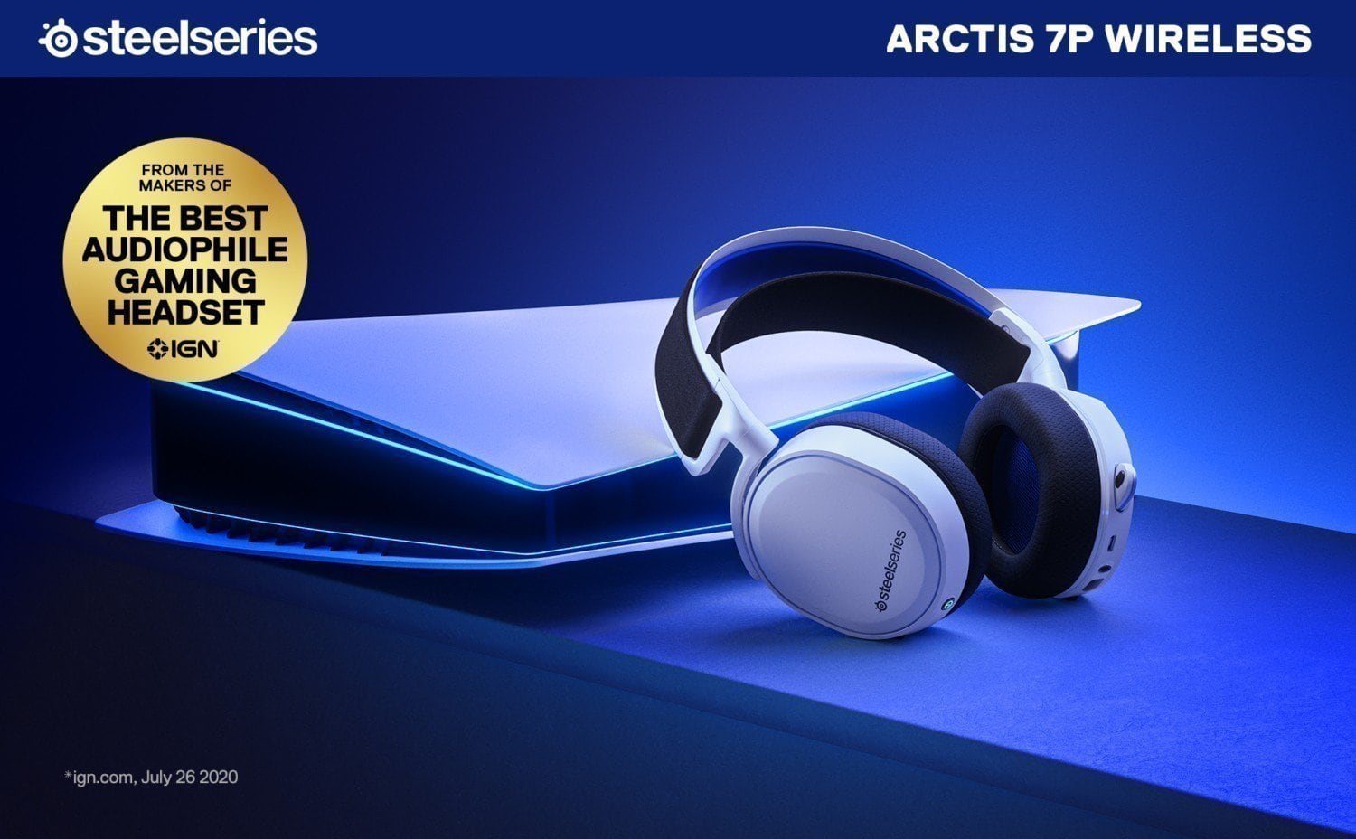 Steelseries Arctis 7 Ps5 Edition Kablosuz Beyaz Gaming Kulaklik 5