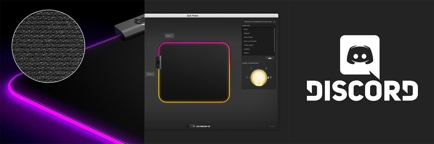 Steelseries Qck Prism Cloth Rgb Gaming Mousepad Medium 12