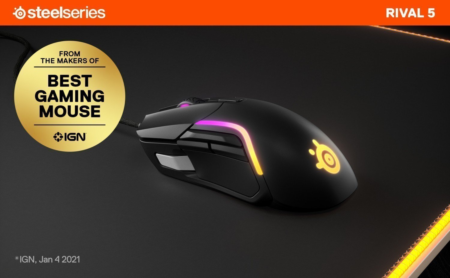 Steelseries Rival 5 Rgb Gaming Mouse 10