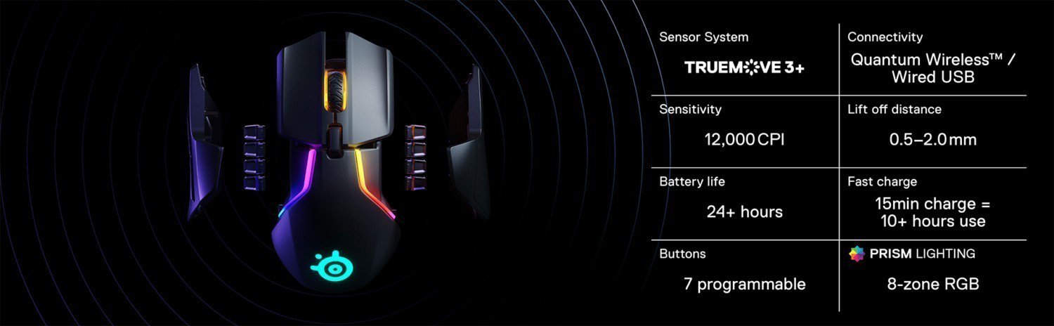 Steelseries Rival 650 Rgb Kablosuz Gaming Mouse 8