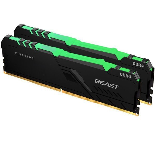 Kingston 16gb 2x8gb Beast Rgb Siyah 3600mhz Cl17 Ddr4 Dual Kit Ram 1