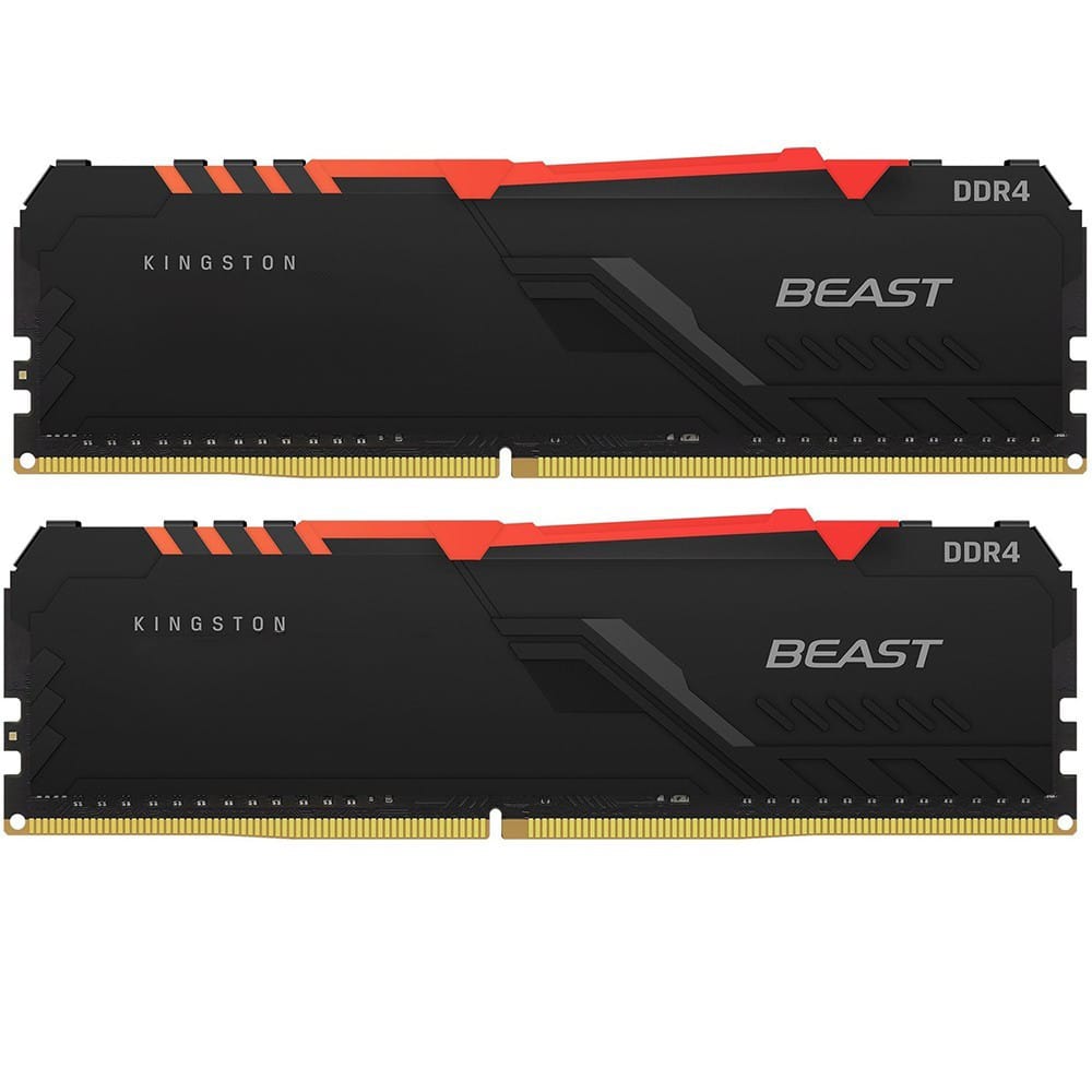 Kingston 16gb 2x8gb Beast Rgb Siyah 3600mhz Cl17 Ddr4 Dual Kit Ram