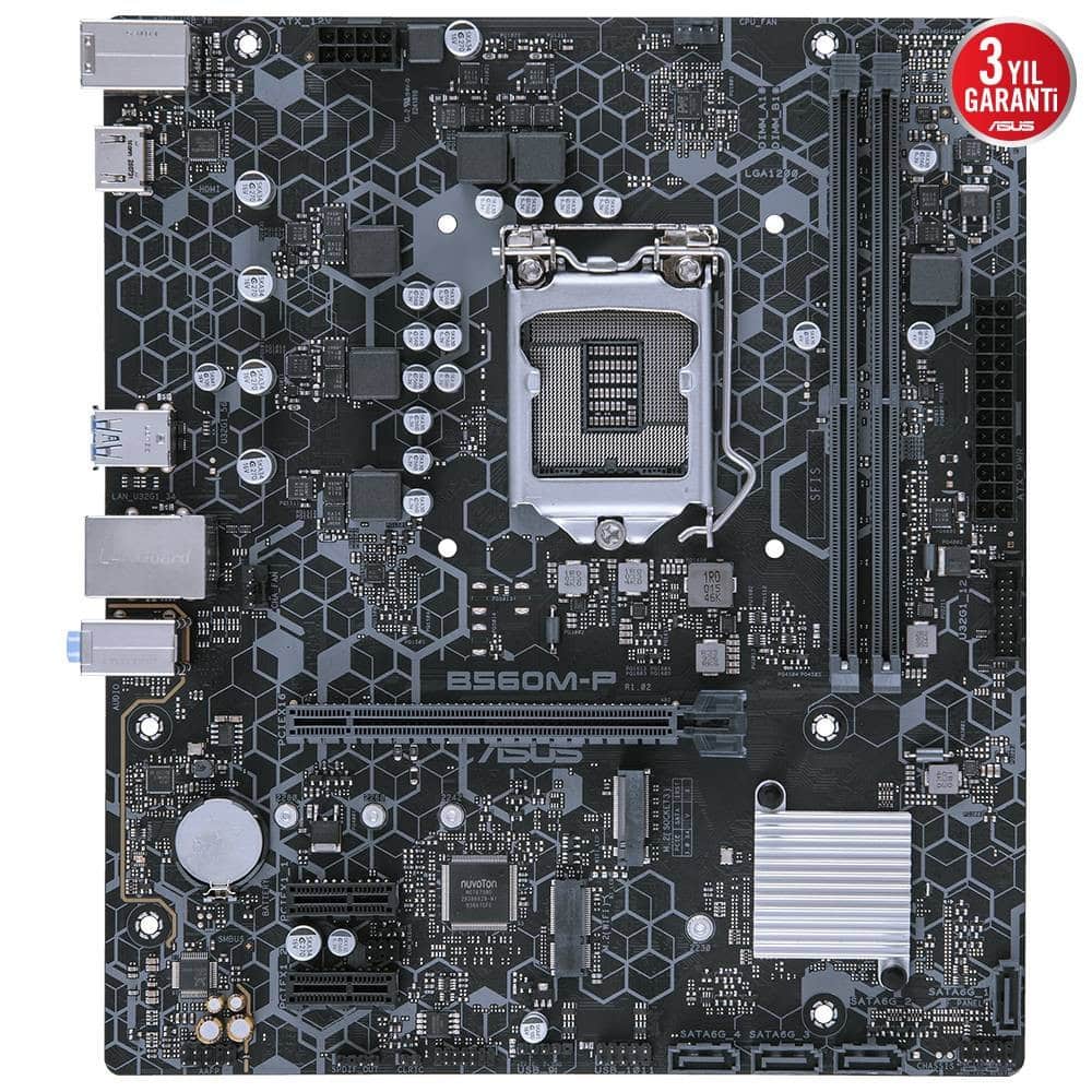 Asus B560m P Si 5000mhzoc Ddr4 Soket 1200 M 2 Hdmi Matx Anakart