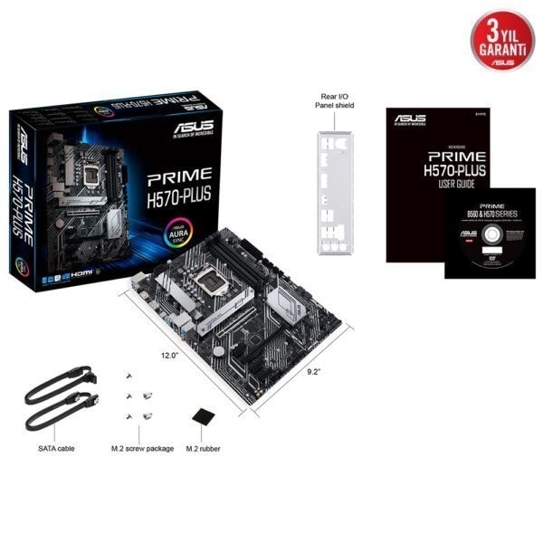 Asus Prime H570 Plus 4600mhzoc Ddr4 Soket 1200 M 2 Hdmi Dp Atx Anakart 6 1