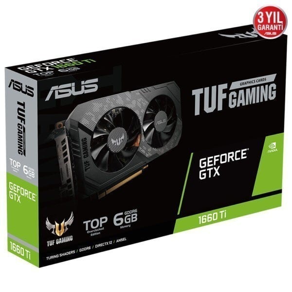 Asus Tuf Gaming Gtx 1660 Ti Evo Top 6gb Gddr6 192 Bit Ekran Karti 10