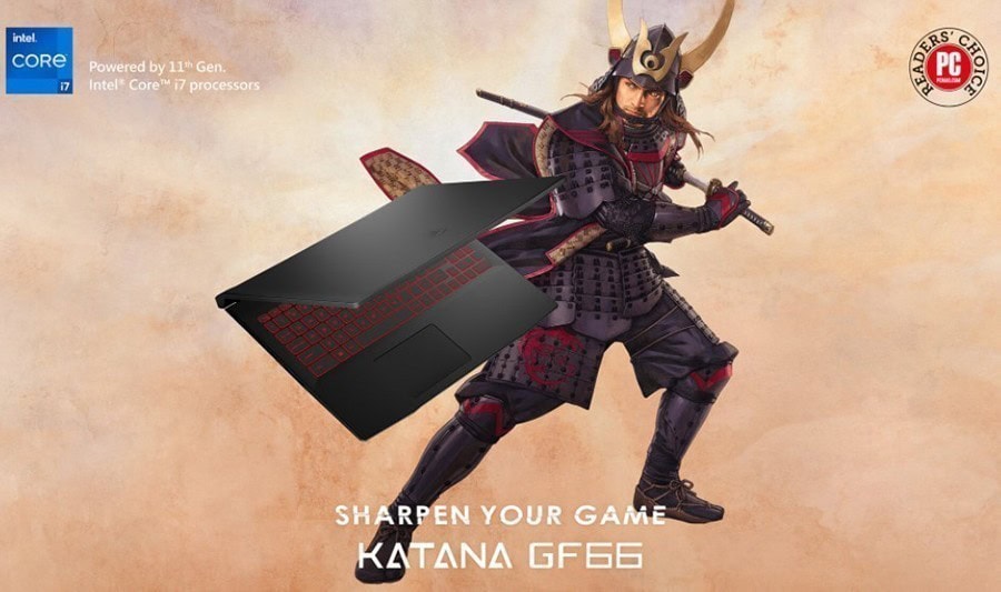 MSI KATANA GF66 11UC-208TR i7-11800H 16GB DDR4 RTX3050 GDDR6 4GB 512GB SSD 15.6