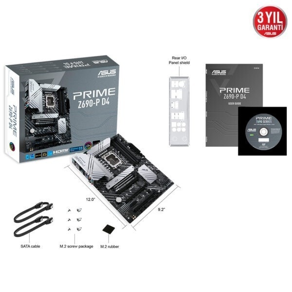 Asus Prime Z690 P D4 5333mhzoc Ddr4 Soket 1700 M 2 Hdmi Dp Atx Anakart 9