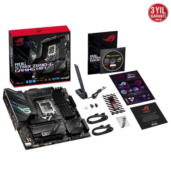 Asus Rog Strix Z690 G Gaming Wifi 6000mhzoc Ddr5 Soket 1700 M 2 Hdmi Dp Atx Anakart 10
