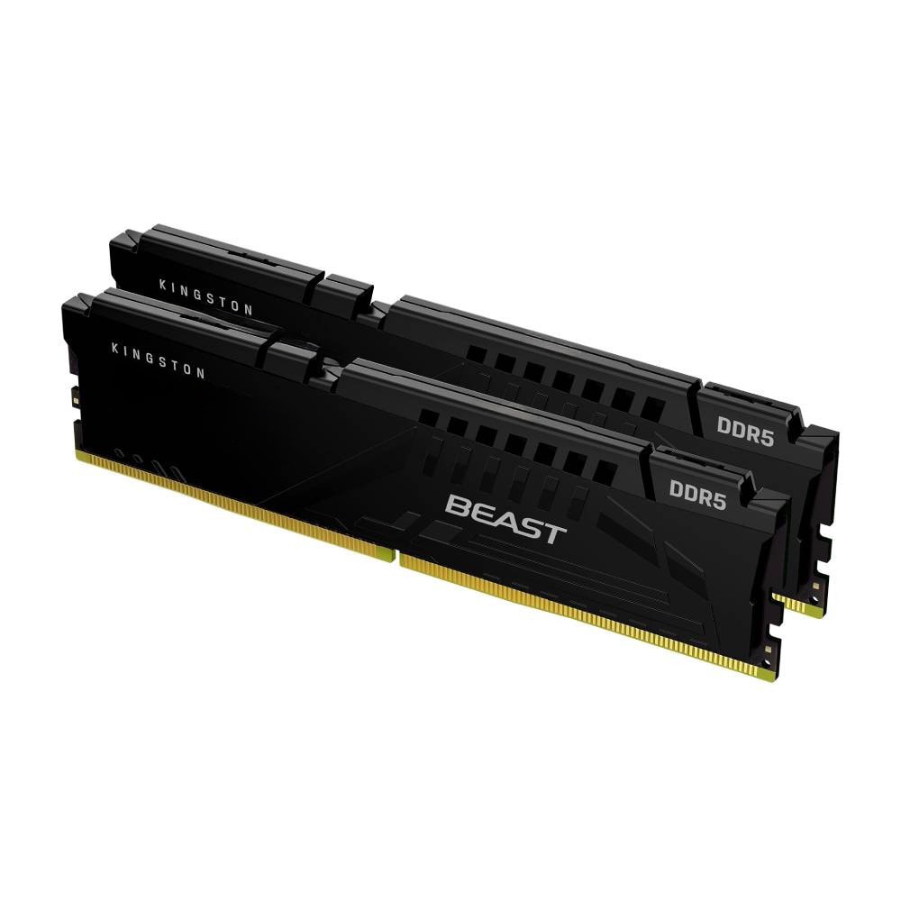 Kingston Beast Black 32gb 2x16gb 4800 Mhz Cl38 Ddr5 Dual Kit Ram Kf548c38bbk2 32