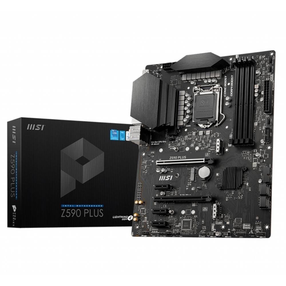 Msi Z590 Plus 5333mhzoc Ddr4 Soket 1200 M 2 Hdmi Dp Vga Atx Anakart