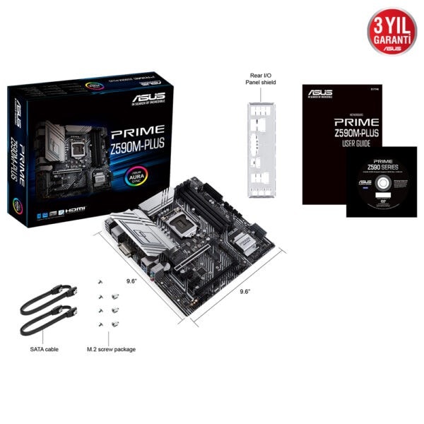Asus Prime Z590m Plus 5133ocmhz Ddr4 Soket 1200 M 2 Hdmi Dp Matx Anakart 6