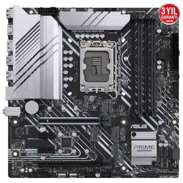 Asus Prime Z690m Plus D4 5333mhzoc Ddr4 Soket 1700 M 2 Hdmi Dp Matx Anakart 1