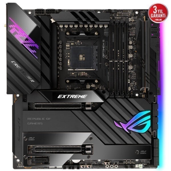 Asus Rog Crosshair Viii Extreme X570 Amd Soket Am4 Ddr4 5200oc M 2 Anakart 1