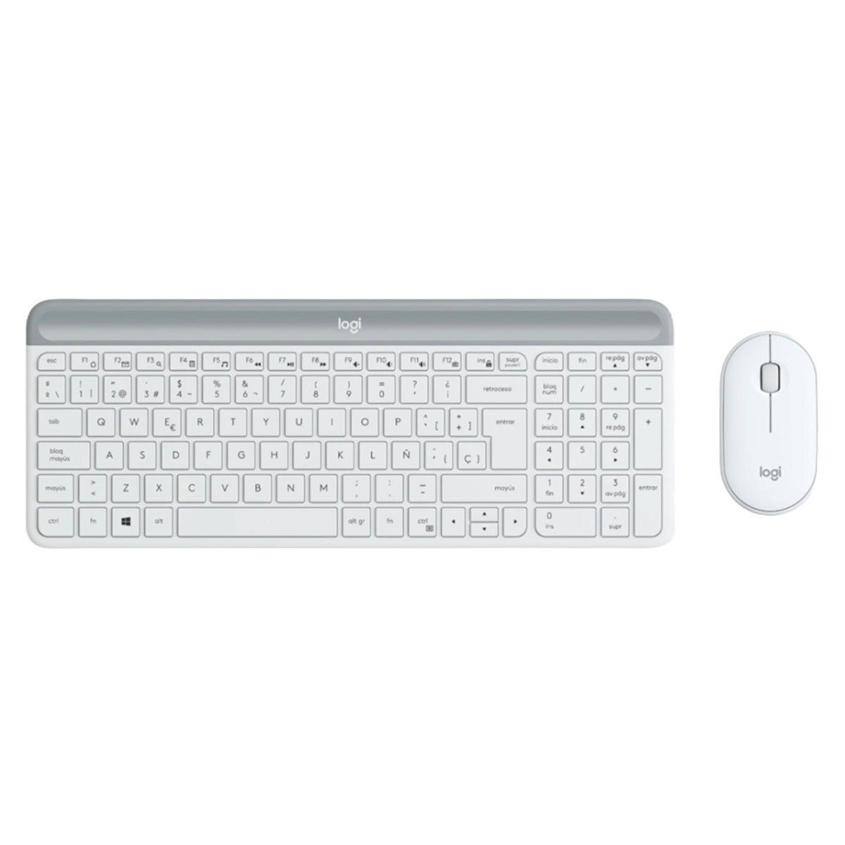 Logitech Mk470 Beyaz İnce Türkçe Kablosuz Klavye Mouse Seti (920 009436) 1