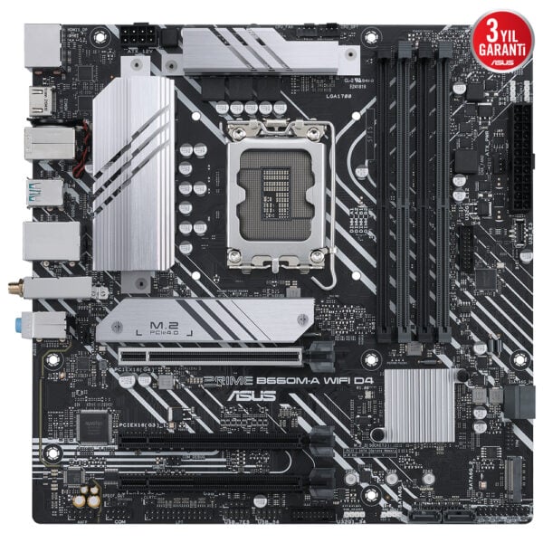 Asus Prime B660m A Wifi D4 5333mhzoc Ddr4 Soket 1700 M 2 Hdmi Dp Matx Anakart 1