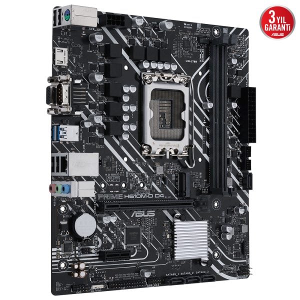Asus Prime H610m D D4 3200mhz Ddr4 Soket 1700 M 2 Hdmi D Sub Matx Anakart Y2