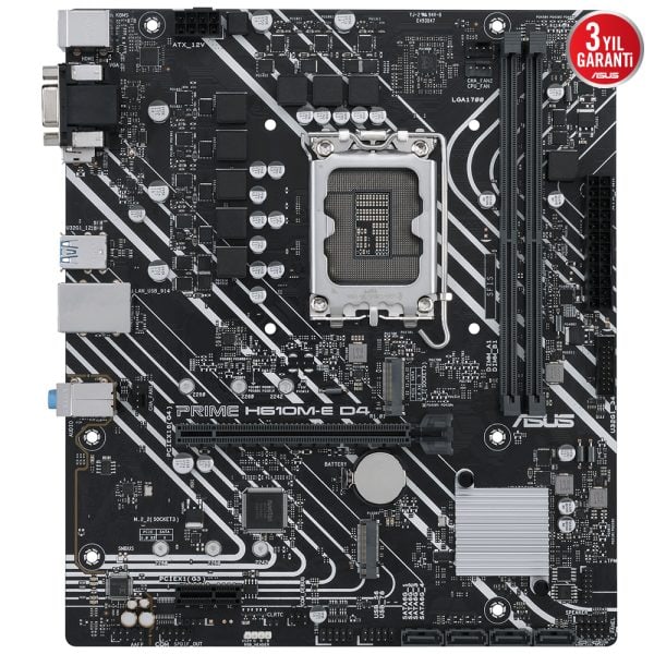 Asus Prime H610m E D4 Csm 3200mhz Ddr4 Soket 1700 M 2 Hdmi Dp Matx Anakart 1