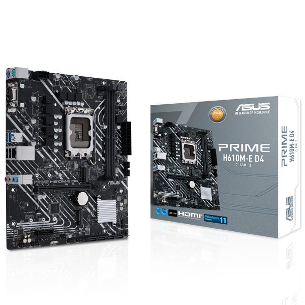Asus Prime H610m E D4 Csm 3200mhz Ddr4 Soket 1700 M 2 Hdmi Dp Matx Anakart