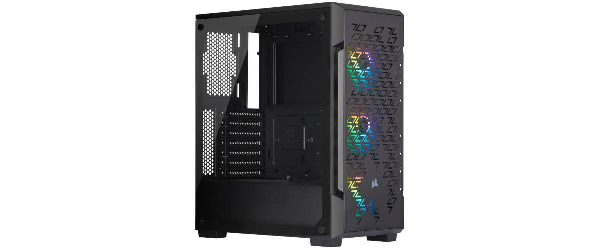 CORSAIR iCUE 220T RGB Airflow Tempered Glass USB 3.1 Siyah Mid Tower Kasa