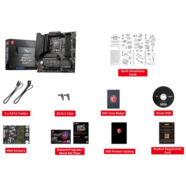 Msi Mag B660m Mortar Ddr4 Intel B660 Soket 1700 Ddr4 4800mhzoc Anakart Yy8