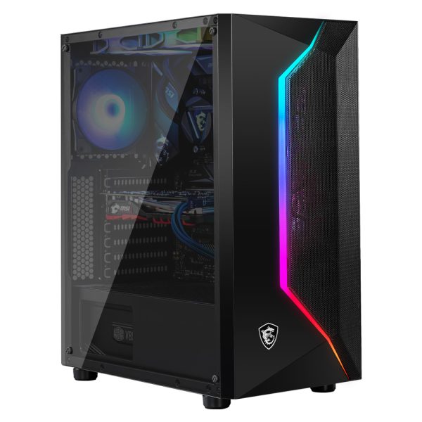 Msi Mag Vampiric 100l Tempered Glass 1x120mm Rgb Fanli Midt Atx Kasa Yy3