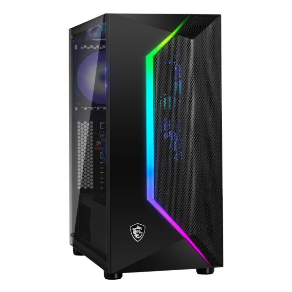 Msi Mag Vampiric 100l Tempered Glass 1x120mm Rgb Fanli Midt Atx Kasa Yy4