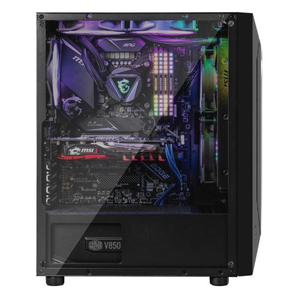 Msi Mag Vampiric 100l Tempered Glass 1x120mm Rgb Fanli Midt Atx Kasa Yy5