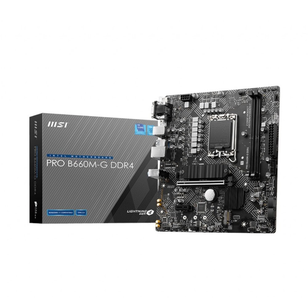 Msi Pro B660m G Ddr4 4600mhzoc M 2 1700p Matx Anakart