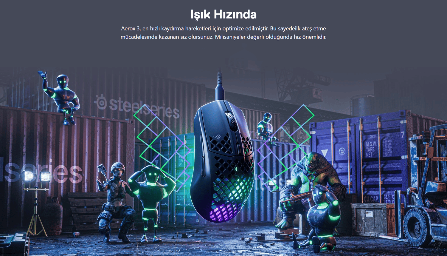 Steelseries Aerox 3 2022 Rgb Kablolu Onyx Gaming Mouse 1 1