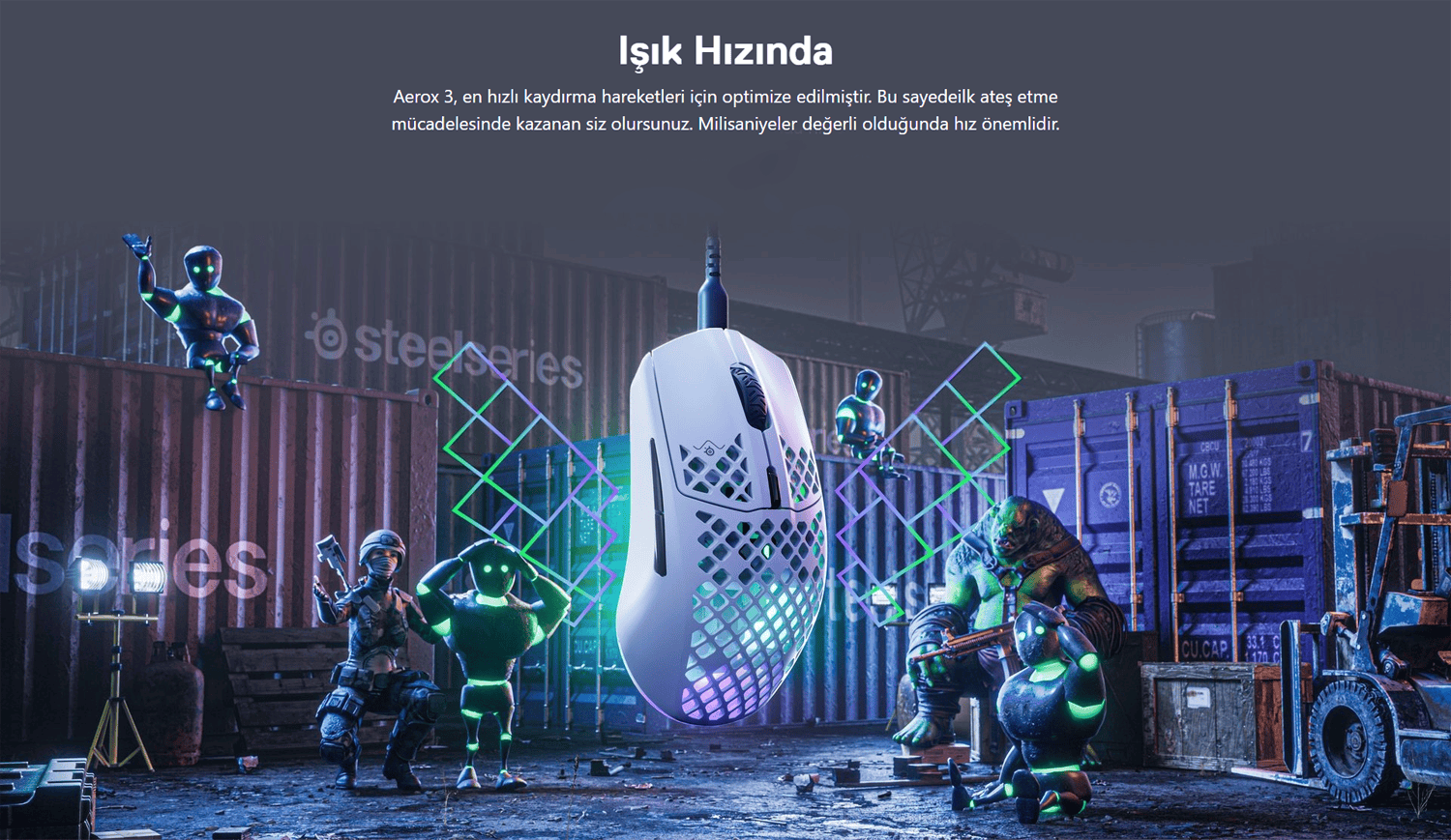 Steelseries Aerox 3 2022 Rgb Kablolu Snow Gaming Mouse Ssm62603 1 1