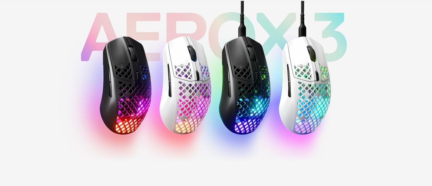 Steelseries Aerox 3 2022 Rgb Kablolu Snow Gaming Mouse Ssm62603 1 8