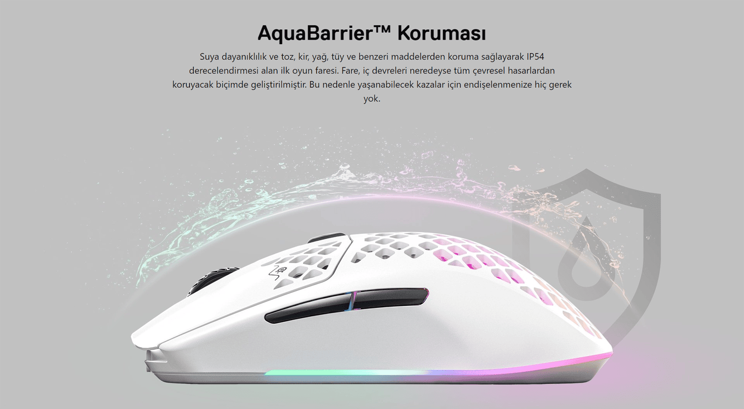 Steelseries Aerox 3 2022 Rgb Kablosuz Beyaz Gaming Mouse Ssm62608 1 4