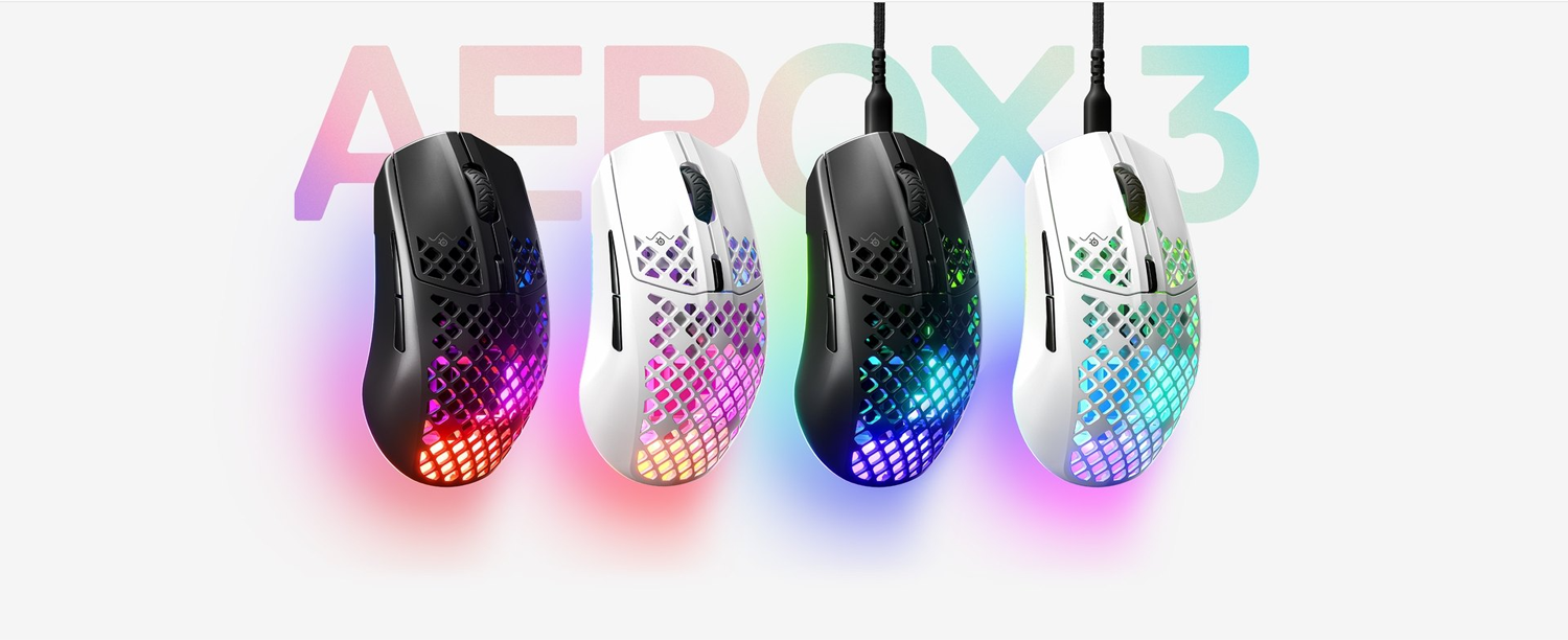 Steelseries Aerox 3 2022 Rgb Kablosuz Beyaz Gaming Mouse Ssm62608 1 9