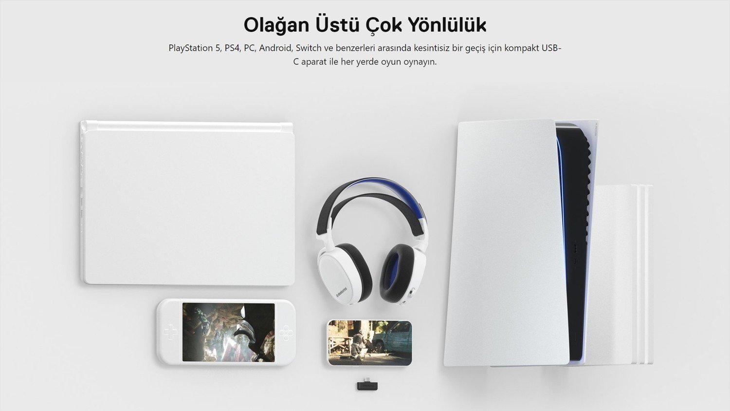 Steelseries Arctis 7p Kablosuz Beyaz Gaming Kulaklik Ssh61471 1 2