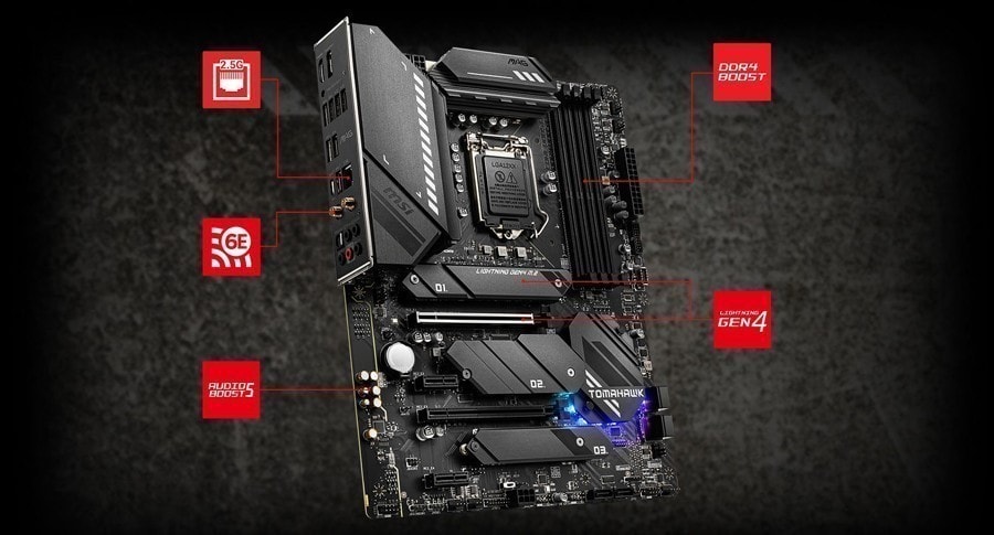 MSI MAG Z590 TOMAHAWK WIFI Intel Z590 Soket 1200 DDR4 5333MHz (OC) M.2 Anakart