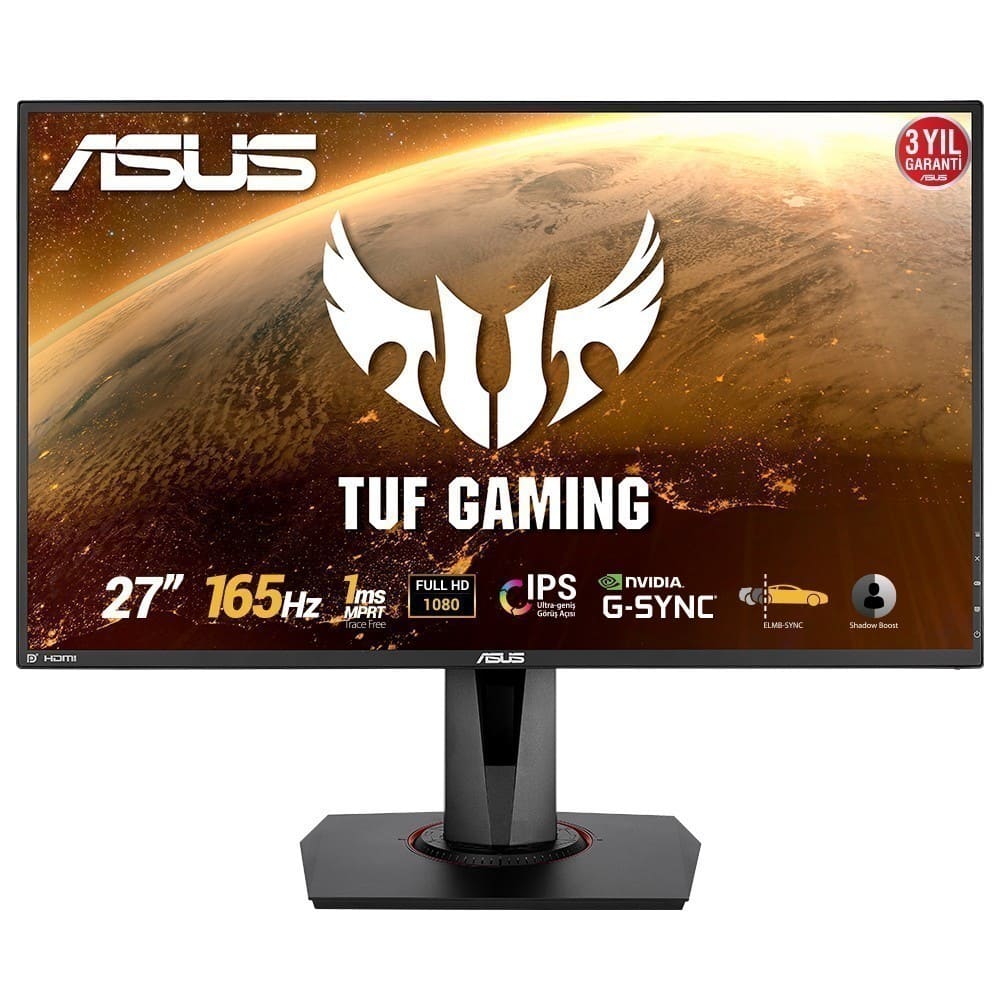 Asus 27 Vg279qr 1ms 165hz Fullhd Hdmi Dp Ips Freesync G Sync Gaming Monitor