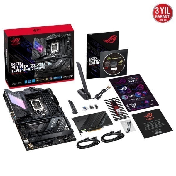 Asus Rog Strix Gaming Wifi Z690 E 6400mhzoc Ddr5 Soket 1700 M 2 Hdmi Atx Anakart 12