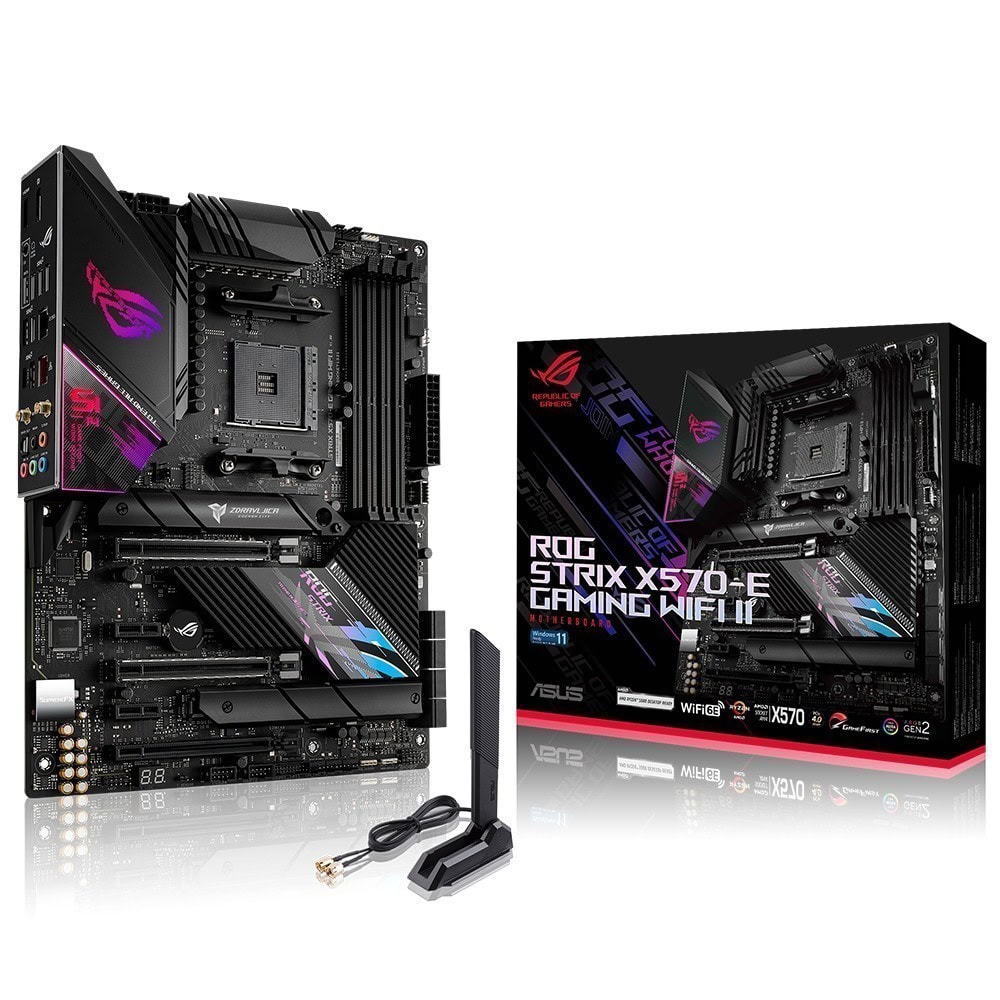 Asus Rog Strix X570 E Gaming Wifi Ii Amd X570 Am4 Ryzen Ddr4 5100mhzo Canakart