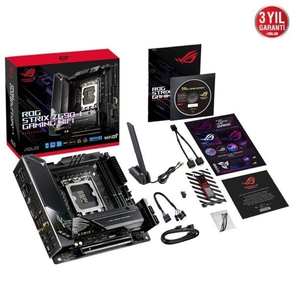 Asus Rog Strix Z690 I Gaming Wifi 6400mhzoc Ddr5 Soket 1700 M 2 Hdmi Mini Itx Anakart 8